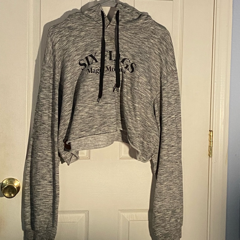 Pop Surf Six Flags Magic Mountain Gray Sweatshirt. XL.